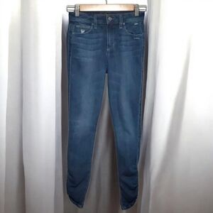 Joe's jeans women's size 00 blue The Icon mid rise skinny ankle distressed hole